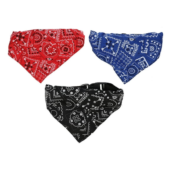 ABBA 3Pcs Dog Bandana Square Breathable Collar Scarf for Small Medium Large Dogs