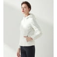 thumbnail image 3 of Wenseny Women’s Casual Zipper Lightweight Down Puffer Coat Hooded Warm Jacket White 2XL, 3 of 7