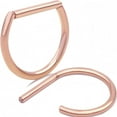 thumbnail image 2 of 2PCS 14G Titanium D Shaped Nipple Rings D-ring Nipple Body Piercing Jewelry Rose Golden Hinged Seamless Segment Hoop Septum Cartilage Clicker Ring Bars, 2 of 8