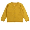 thumbnail image 2 of HWJAD Cotton Basic Long Sleeve Cardigan Sweater for 1-7Y Kids Girl Boy Uniform Button Knit Coat, 2 of 7