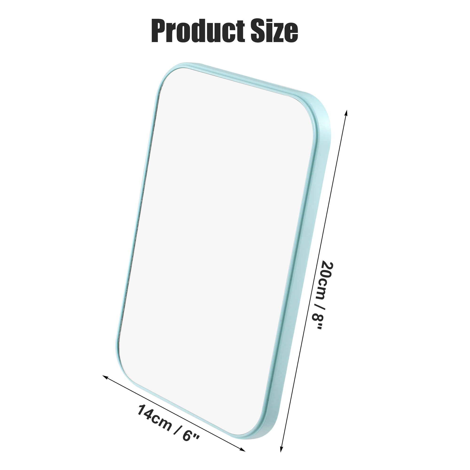 Unique Bargains Desktop Foldable Makeup Mirror Girls Women 8x6in Travel Blue