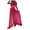 Hot Pink, variant on IROINNID A-Line Dress For Women Halter Sleeveless Summer Slitting Halter Neck Hem Long Dresses Round Neckline Solid Color Dress