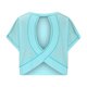 thumbnail image 5 of Fiudx Ofertas y Liquidaciones Camiseta Deportiva de Manga Corta Sin Espalda para Mujer, con Espalda Abierta, para Correr, Gimnasio, Yoga, 5 of 7