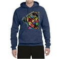 thumbnail image 3 of Dean Russo The Only Person Dog Lover Unisex Graphic Hoodie Sweatshirt, Vintage Heather Navy, XX-Large, 3 of 6