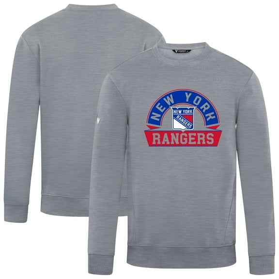 Men's Levelwear Gray New York Rangers Zane Banner Arch Pullover Sweatshirt