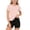 A89 Pink, variant on Teen Girls 2 Piece Athletic Outfit Short Sleeve Sporty Tee Shirt Top And Stretch Biker Shorts Set Summer Workout Tracksuit Activewear Gym Suit Casual Apparel
