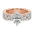 thumbnail image 4 of IGI Certified 4 Carat Marquise Shape Lab Grown Diamond Engagement Ring | 14K Rose Gold | Skylar Side Stone Encrusted Diamond Ring | FG-VS Quality Friendly Diamonds, 4 of 6