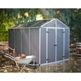 thumbnail image 4 of Rubicon 8 ft. x 10 ft. Dark Gray Garden Storage Shed, 4 of 7