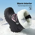 thumbnail image 3 of DREAM PAIRS Mid Calf Waterproof Winter Snow Boots Kamick for Big Kid Boys & Girls. color Black/Pink, size 13., 3 of 6