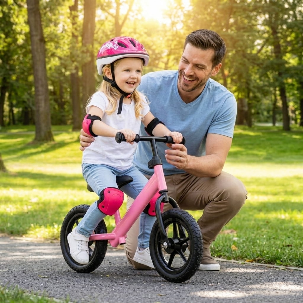 Redsmile Toddler Balance Bike for Ages 2-5, No Pedal Training Bike with Adjustable Seat and Handlebar, Lightweight Kids Balance Bike, Pink