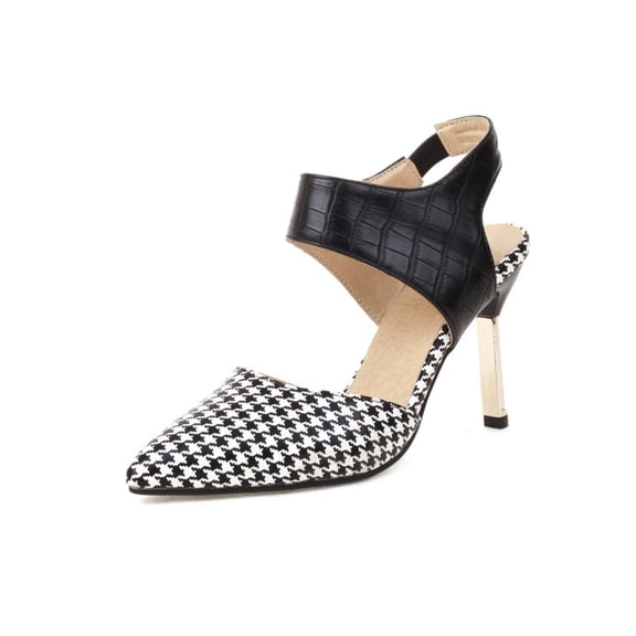 SACFOF Womens Slingback Pointed Toe Stiletto Pumps Slip-on High Heels Office Lady Sandals Party Prom Dress Shoes