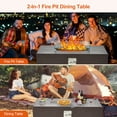 thumbnail image 5 of CazToi 48" Outdoor Propane Fire Pit Table, 50000 BTU with Wind Guard & Waterproof Cover, Complete Set for Patio & Backyard, 5 of 7
