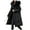 Black, variant on Women's Thickened Down Coat Long Puffer JackeLoose Hooded Knee-length Long Glossy Disposable Cotton Coat Women's Extended Thickened Cotton Coat
