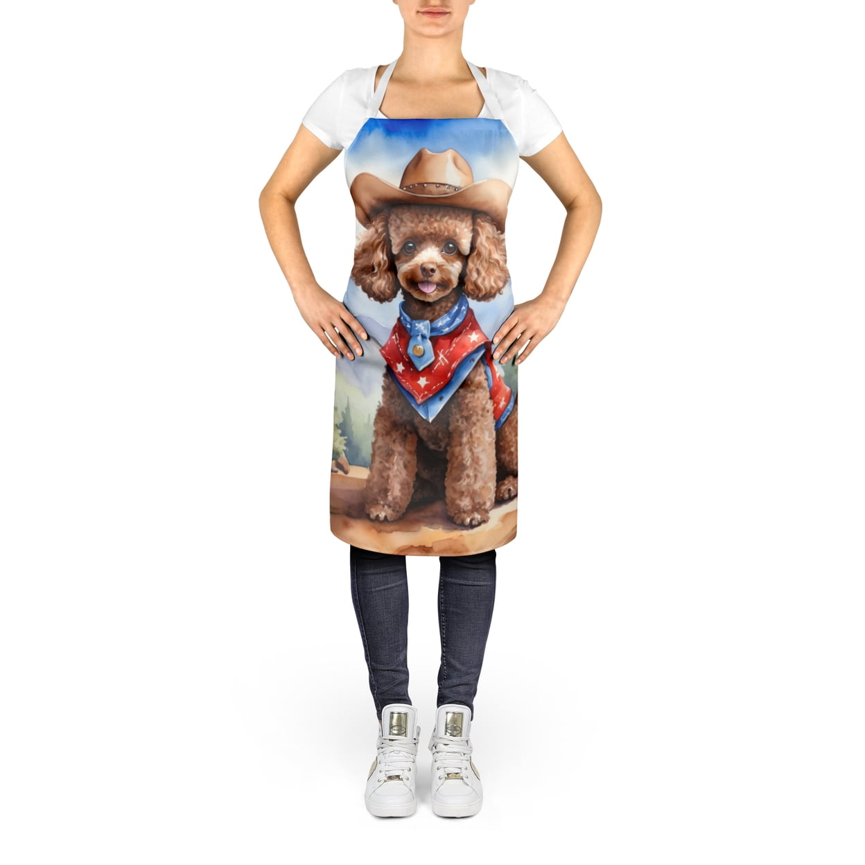 Poodle Cowboy Welcome Apron
