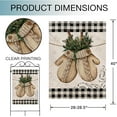 thumbnail image 2 of Winter Gloves Home Decorative House Flag Buffalo Plaid Check Farmhouse Garden Yard Outdoor Large Burlap Flag Sign Christmas Outside Decoration Xmas Seasonal Decor Double Sided Black White 28x40, 2 of 6
