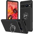 thumbnail image 1 of KOMI for Google Pixel 7 Pro Case with 360 Degrees Metal Ring Hard PC Silicone Shockproof Hard PC Case for Google Pixel 7 Pro Black, 1 of 5