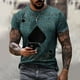 thumbnail image 1 of Camiseta de verano 2021 para hombre, camiseta de cuello redondo de estilo callejero para hombre, camiseta de manga corta con estampado de póker a la moda, camiseta con estampado de rayas de cebra Tan Jianjun unisex, 1 of 2