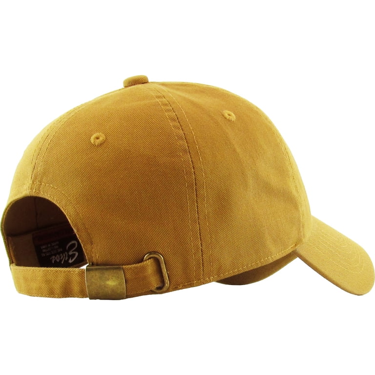 Classic Unisex Cotton Adjustable Low Crown Baseball Cap - Dad Hat Washed Cotton Low Crown 6 Panel Baseball Relaxed Fit Dad  main image 4