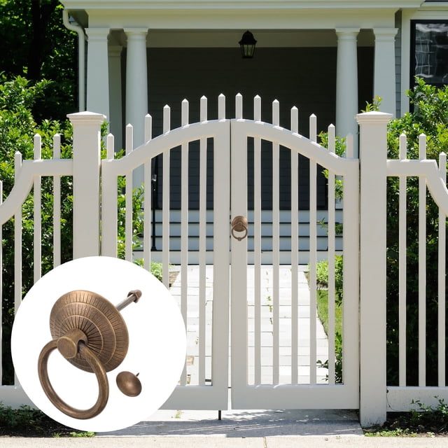 STRANDCHIC 1ensemble Marteau de Porte Rond en Laiton Doré 4.3x2.8in pour Porte d'Entrée et Style Rétro