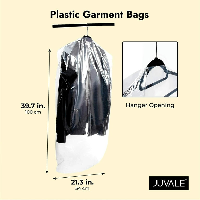Dust Covers Garment Bags For Travel Hanging Clothes Bag Transparent 5 Pcs  60*80