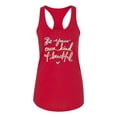 thumbnail image 2 of Positivity saying Pop Culture Ladies Racerback Tank Top, Red, Medium, 2 of 3