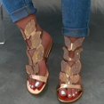 thumbnail image 4 of Sandalias de mujer de talla grande con hebilla plana y diamantes de imitación, cómodas y transpirables, de moda de estilo europeo y americano, 4 of 5