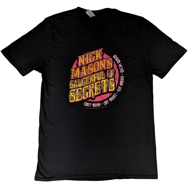 Nick Mason's Saucerful Of Secrets - Camiseta Echoes European Tour 2022 Estampado en Espalda para Adultos Unisex (Negro)