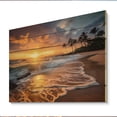 thumbnail image 2 of Designart "Beach Photo Sunset Charm IX" Nautical & Beach Print on Natural Pine Wood, 2 of 5