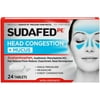 Sudafed PE Head Congestion + Mucus Acetaminophen Tablets, 24 Ct