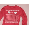 thumbnail image 5 of Old Glory Mens Valentine's Day Heart Ugly Valentine Sweater Long Sleeve Graphic T Shirt, 5 of 6