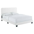 thumbnail image 1 of Modway Celine Channel Tufted Performance Velvet Twin Bed in White, 1 of 9