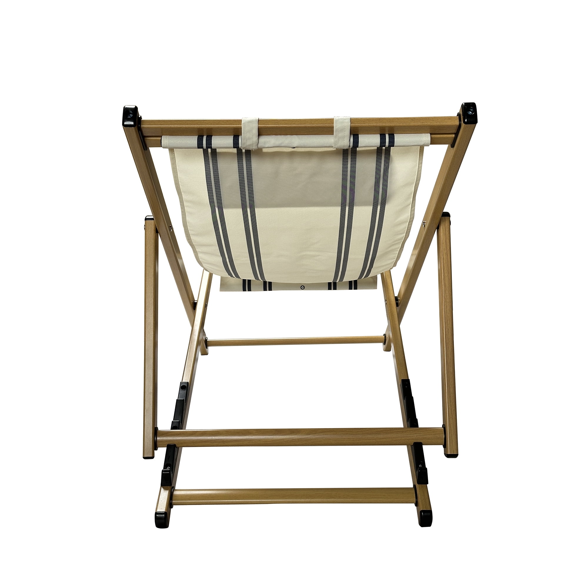 (2 pack) Mainstays Resort Sling Fabric Chair, Beige & Blue Stripe