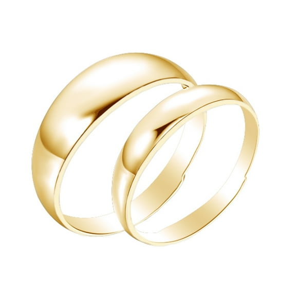 AFFY 14k Yellow Gold Over Sterling Silver Unisex Couples Band Ring
