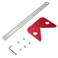 thumbnail image 2 of Center Scribe High Precision Square Center Scribe Measuring Tool Aluminum Alloy Center Finder Line Gauge Replaceable Ruler for Indoor Outdoor, 2 of 7