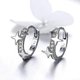 thumbnail image 3 of Star Cubic Zirconia Huggie Hoop Earrings for Women Teen Girls Sterling Silver Constellation Cartilage Cute Charms CZ Sleeper Small Hoop Dainty Stars E, 3 of 4