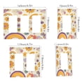 thumbnail image 2 of Yayeee Rocker Switch Wall Plate 3-Gang 6.5"x4.6" Home Decorative Outlet Cover, Beige Retro Rainbow, 2 of 6