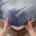 thumbnail image 3 of Full Size Fitted Sheet Set - Blue Mist Forest 3 Piece Bedding Sets 16" Deep Pocket Fitted Sheet with 2 Pillowcases Pine Larch Trees Natural Landscape Brushed Microfiber Hotel Luxury Bed Sheets, 3 of 9