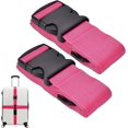 thumbnail image 1 of 2 Piezas Cinturón para Maleta de Equipaje, Correas de Equipaje Ajustables, con Cierre de Hebilla Accesorios de Viaje Cinturones de Seguridad (Rosered), 1 of 5