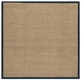 thumbnail image 3 of SAFAVIEH Natural Fiber Arbor Bordered Area Rug, Natural/Navy Blue, 8' x 8' Square - Coastal Design, Natural & Navy Blue, Seagrass, Ideal for Entryway, Kitchen, Living Room, Office, 3 of 12