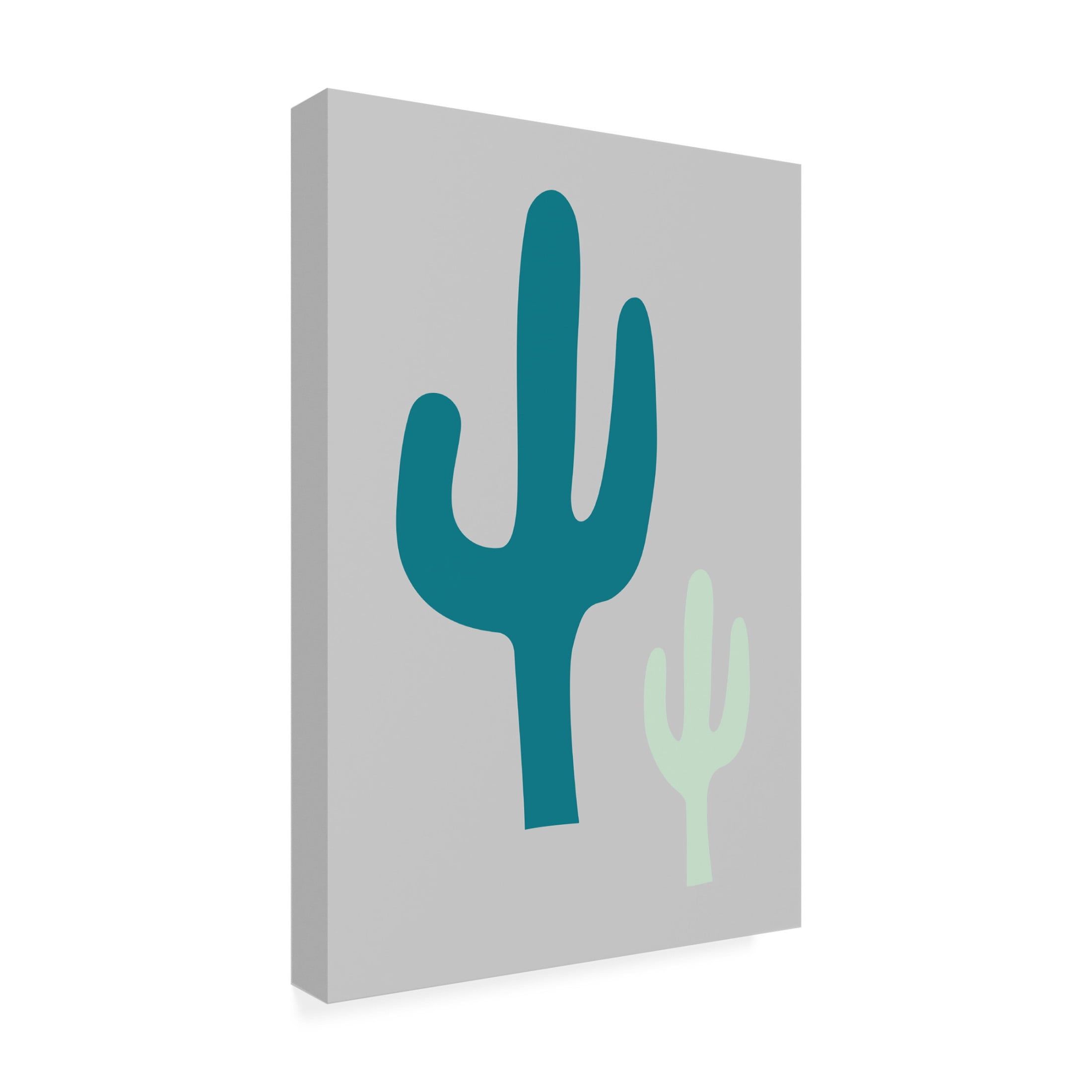 Trademark Fine Art Pictufy Studio Cactus Grey Canvas Wall Art