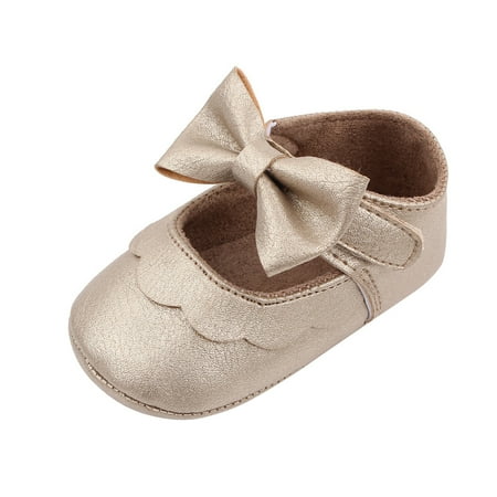 

NIUREDLTD Girls Single Shoes Bowknot First Walkers Shoes Toddler Sandals Princess Shoes Size 11