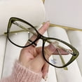 thumbnail image 2 of Gafas con montura estilo ojo de gato Vintage, gafas anti-luz azul, gafas planas finas con personalidad ultraligeras para mujer, 2 of 5