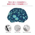 thumbnail image 4 of Light Blue Daisies Flowers Shower Cap, Double Layers Shower Cap Rreusable Waterproof, Elastic Bathing Hair Hat for Women, Washable Hair Cap for All Hair Lengths, 4 of 5