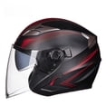thumbnail image 2 of Casco de coche con batería y doble lente, personalidad masculina y femenina, medio casco, 2 of 6