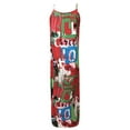 thumbnail image 4 of Lilgiuy Women O-Neck Halter printing Sleeveless Casual Slit Loose Long Dress, 4 of 5