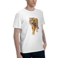thumbnail image 2 of Tiger Men's T-Shirt Cotton 100% Summer Tops Fashion Casual Tiger Short Sleeves for Men Women Round Collar Top Tees, 2 of 6