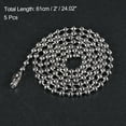thumbnail image 2 of Unique Bargains 24' Long 0.13' Diameter Beaded Link Pull Chain Extension 5 Pack, 2 of 5