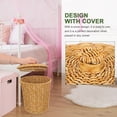 thumbnail image 3 of IMITITION Rattan Round Woven Basking Bathod Sundies Canasta de almacenamiento con tapa, 3 of 5