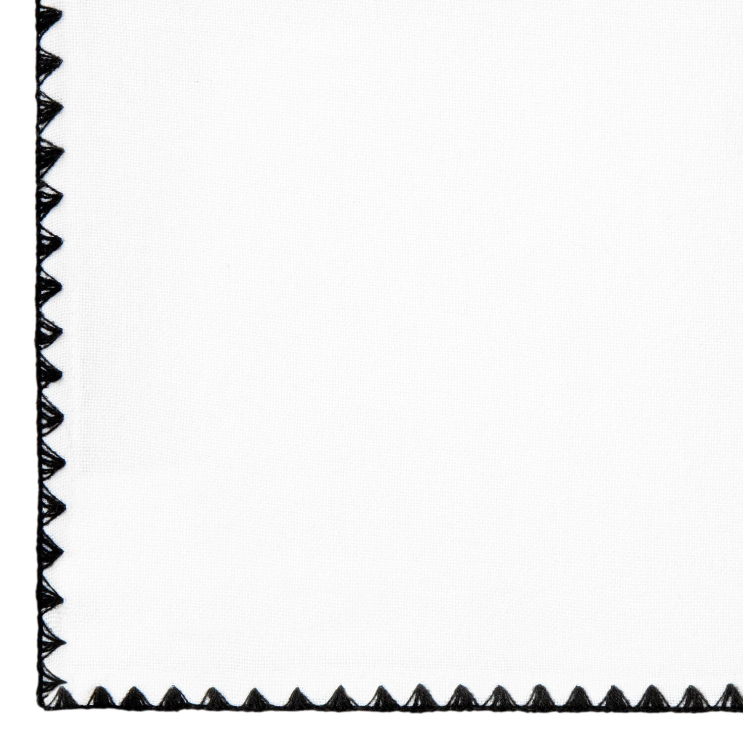 Achim Kendal Solid Rod Pocket Light Filtering Curtain Panel, White/Black, 52" x 84"