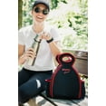 thumbnail image 6 of FlatBox Cheers LUNCH BAG With 2 Drink Holders, PLACEMAT, MACHINE WASHABLE Cooler Tote Bag, Unzips to a Placemat to Eat Clean anywhere, 6 of 6